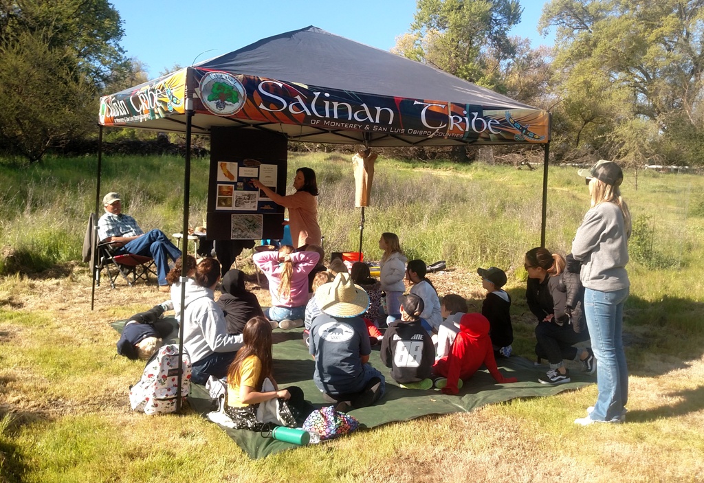 Salinan Tribe station - Patti Dunton explaining how native peoples lived long ago. 